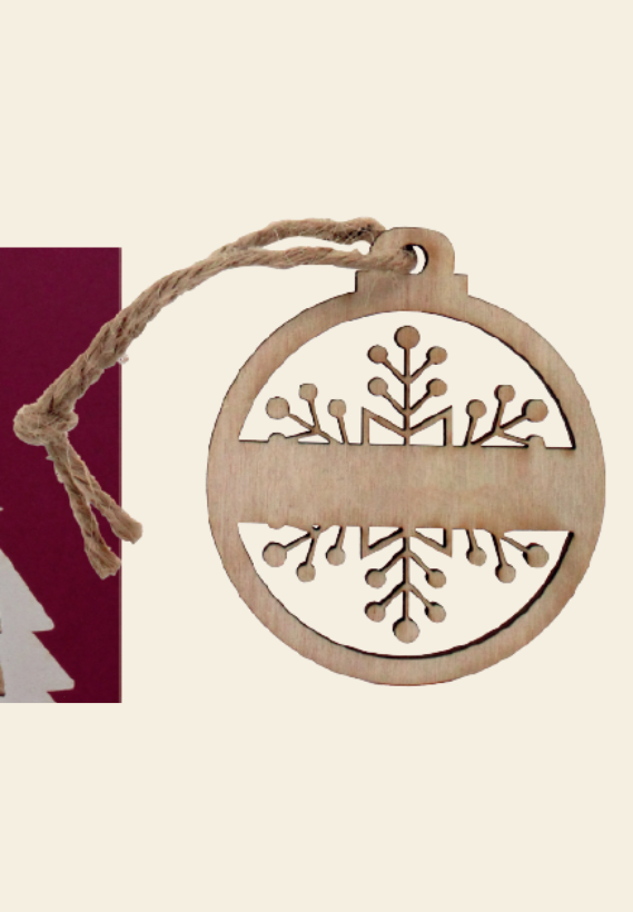 Boule de Noël graines et bois