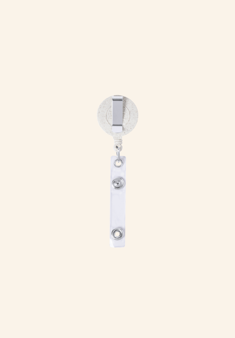 Porte-badge paille de blé, bambou, plastique et métal Kyraxel
