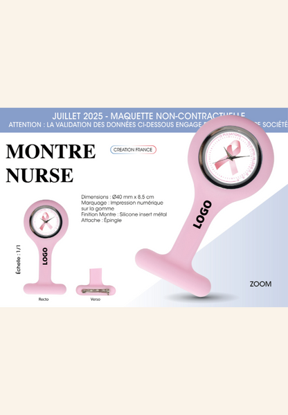 Montre Infirmière Octobre Rose