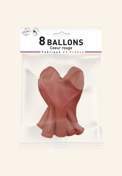 Ballons en forme de coeur en latex naturel Céloré
