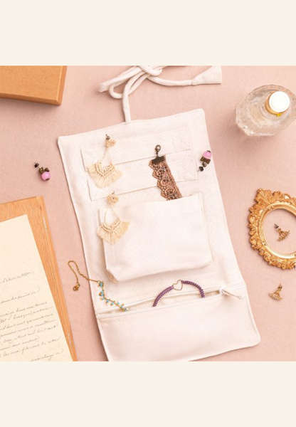 Pochette à bijoux en coton Lioran