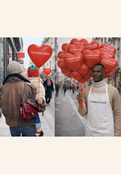 Ballons en forme de coeur en latex naturel Céloré
