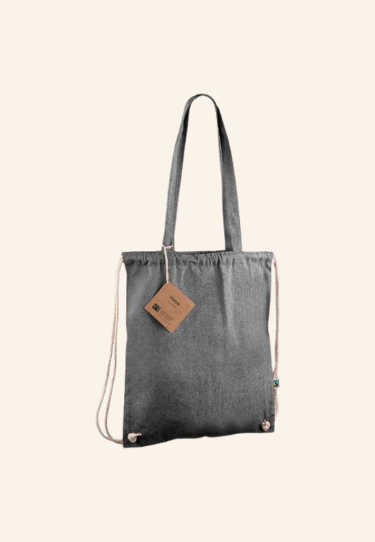 Totebag sac à dos à cordes en coton recyclé Avelin
