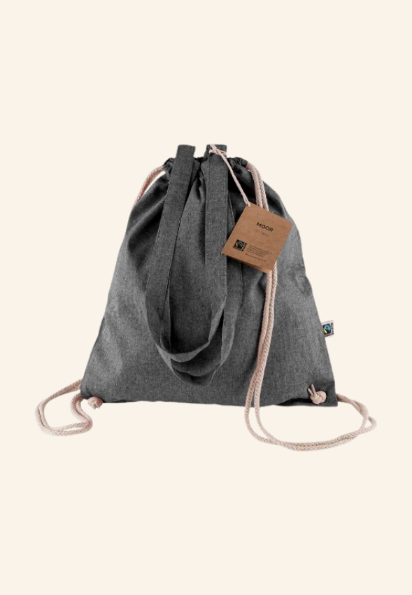 Totebag 140gr sac à dos à cordes en coton recyclé Avelin