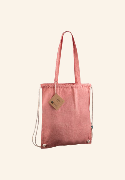Totebag 140gr sac à dos à cordes en coton recyclé Avelin