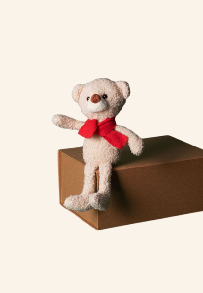Ours en peluche écharpe rouge Orvian