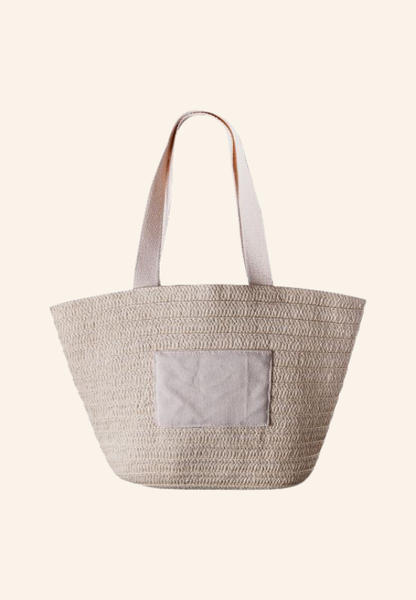 Sac de plage en coton et papier paille 365g Calivie