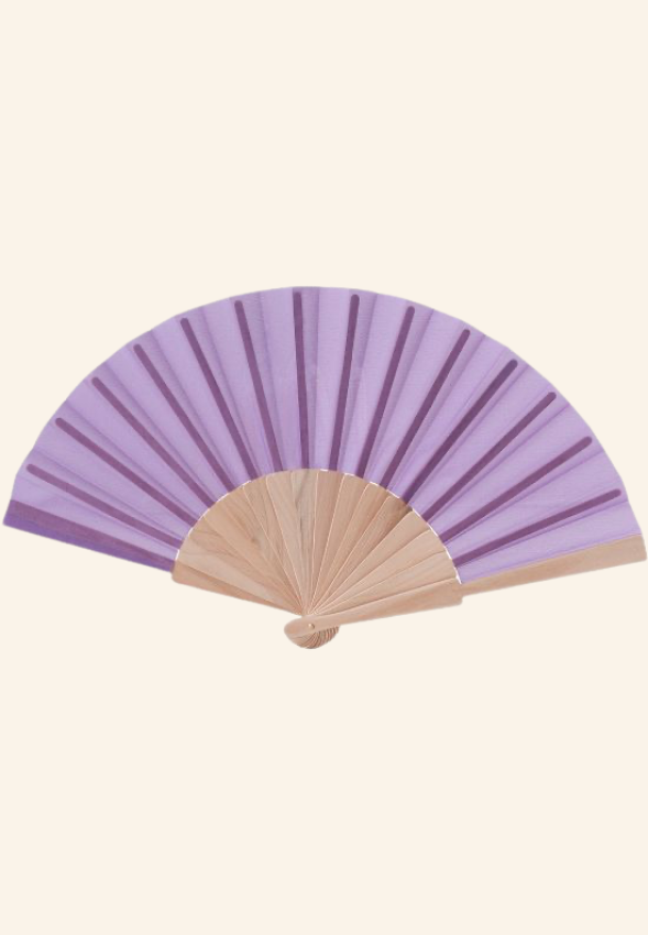 Éventail en bois naturel 23cm Marjane