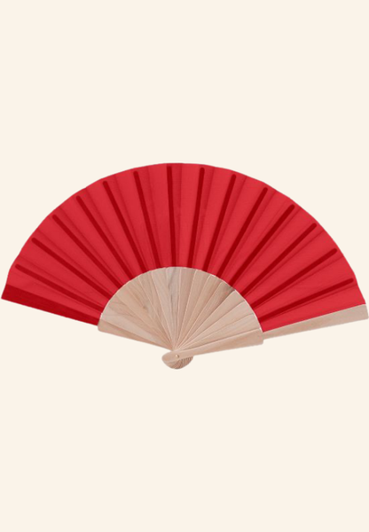 Éventail en bois naturel 23cm Marjane