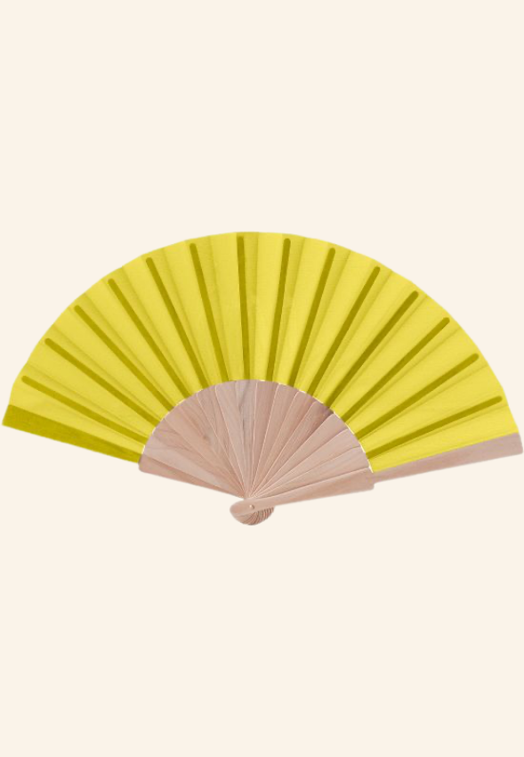 Éventail en bois naturel 23cm Marjane