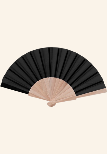 Éventail en bois naturel 23cm Marjane