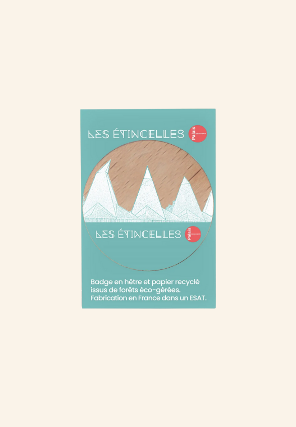 Badge rond en bois 50mm Morvane