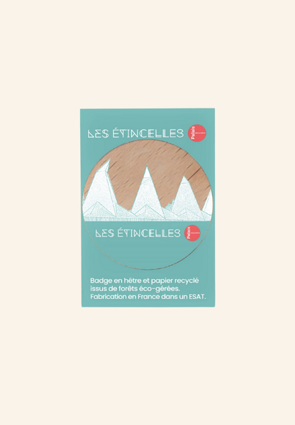 Badge rond en bois 50mm Morvane