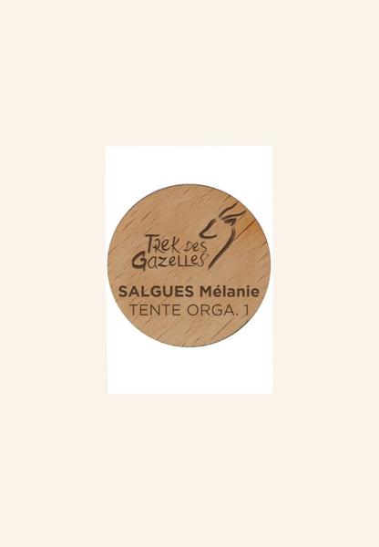 Badge rond en bois 50mm Morvane