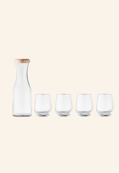Coffret carafe et verres recyclés Alvéria