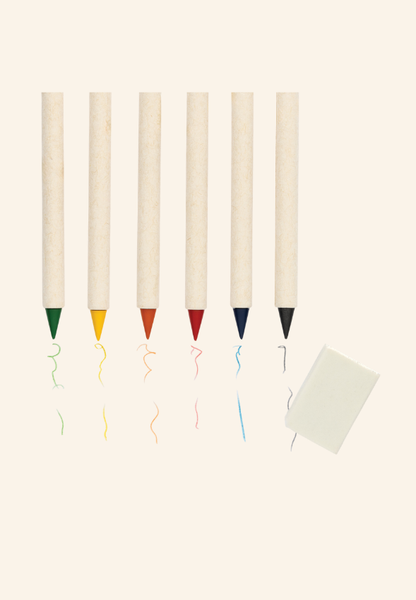 Set de 6 crayons avec carnet Eloyane