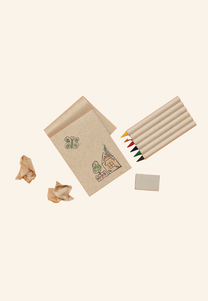 Set de 6 crayons avec carnet Eloyane