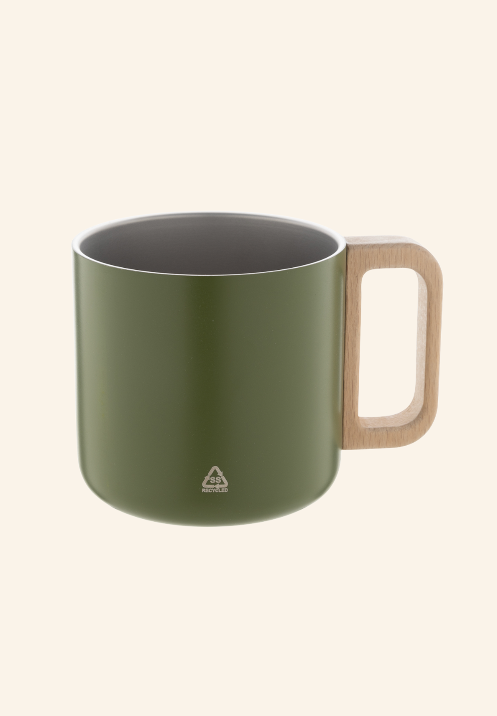 Mug thermos 350 ml acier inoxydable recyclé et bois Augustin