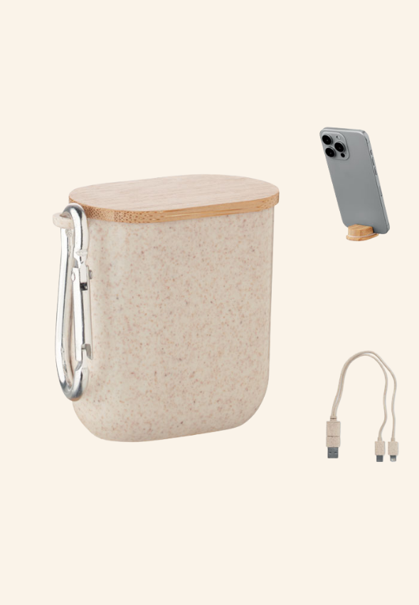 Kit de câbles avec support en paille de blé Calviane