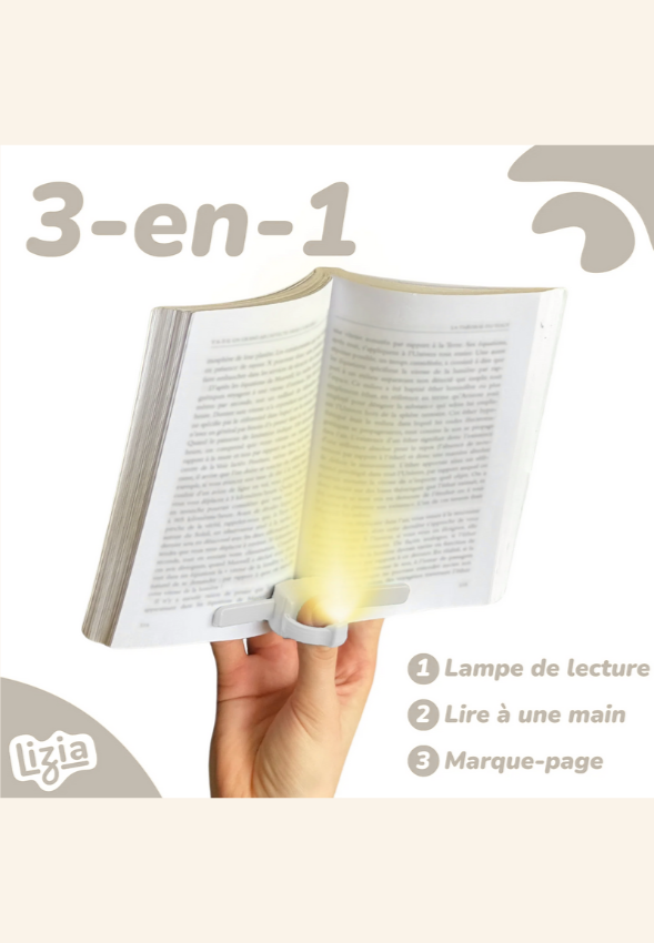 Lampe de lecture multifonctions 3-en-1 Lezia