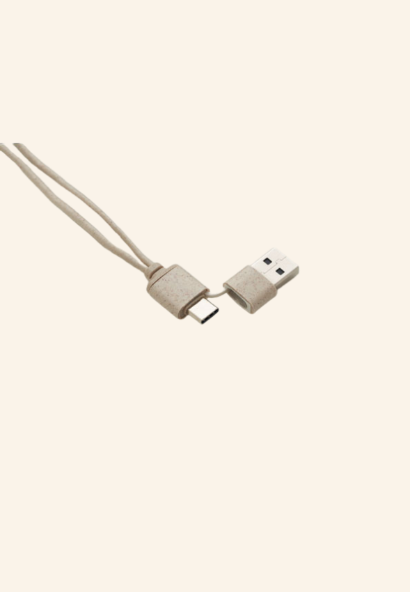 Kit de câbles avec support en paille de blé Calviane