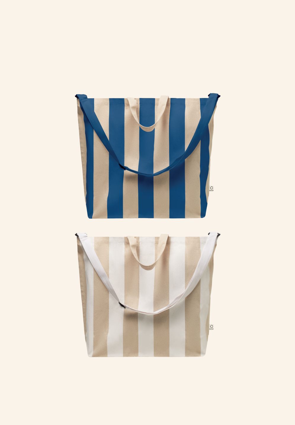 Sac de plage rayé en coton recyclé LAGUNA
