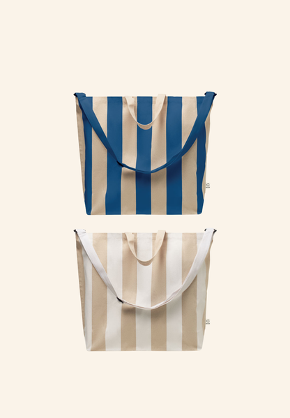 Sac de plage rayé en coton recyclé LAGUNA