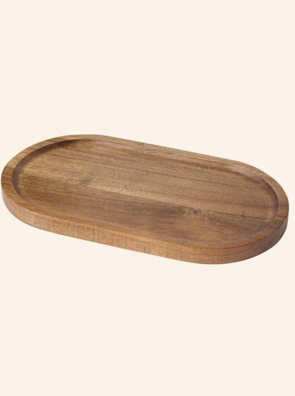 Plateau de service en acacia naturel