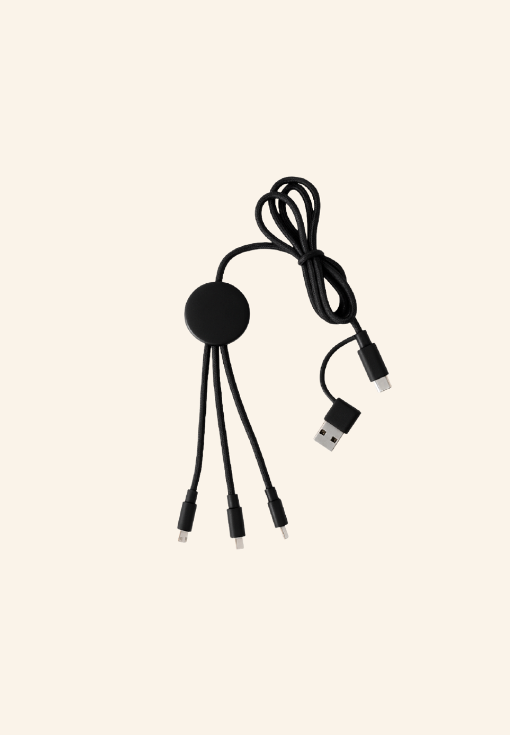 Multicâble USB 5-en-1 en PET recyclé Alexy