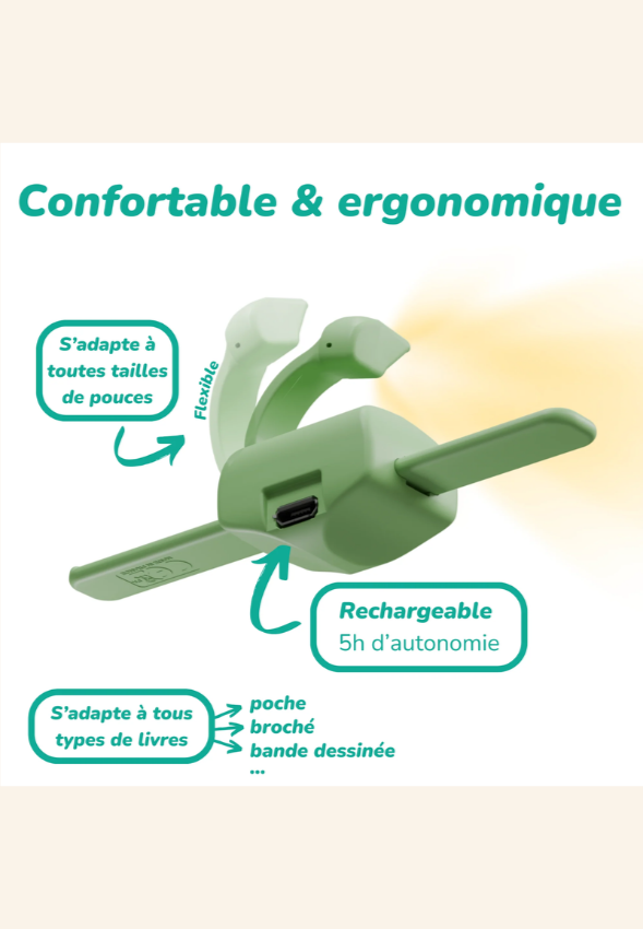 Lampe de lecture multifonctions 3-en-1 Lezia