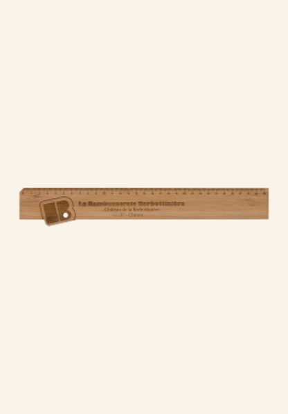 Règle bambou 30 cm à la forme
