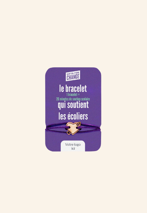 Bracelet solidaire en hêtre massif Méloria