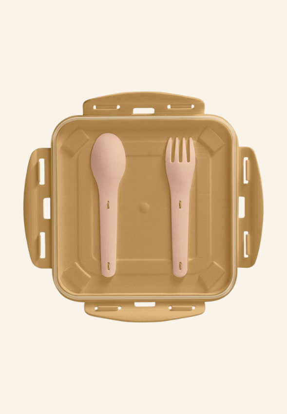 BOITE REPAS 1.2 L AVEC COUVERCLE, CUILLERE ET FOURCHETTE