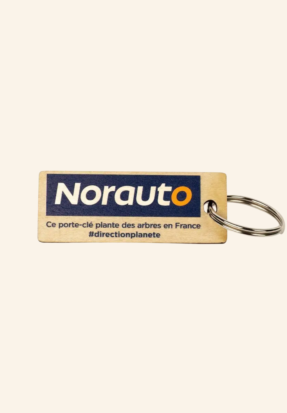 Porte-clés en bois sur mesure anneau direct MILO