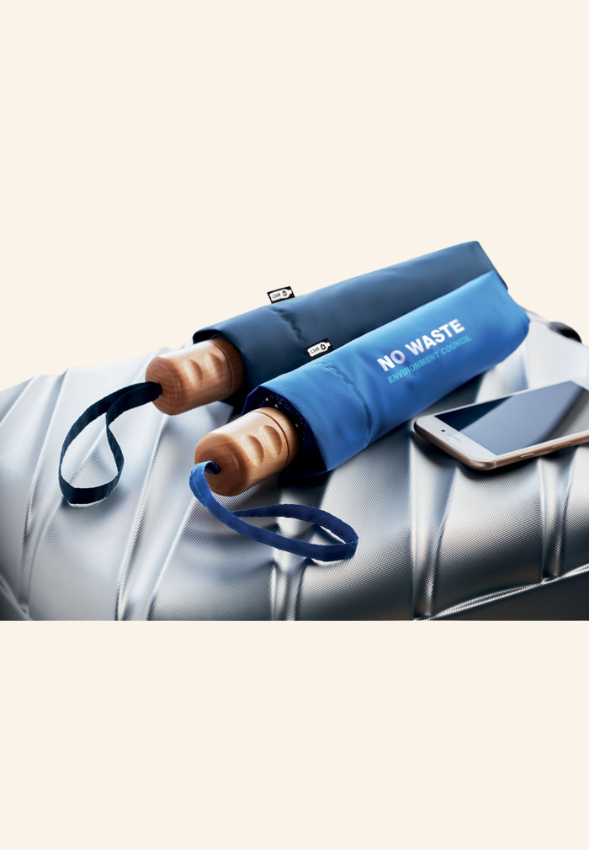 Parapluie 99cm de poche pliable manche en bois Faryon