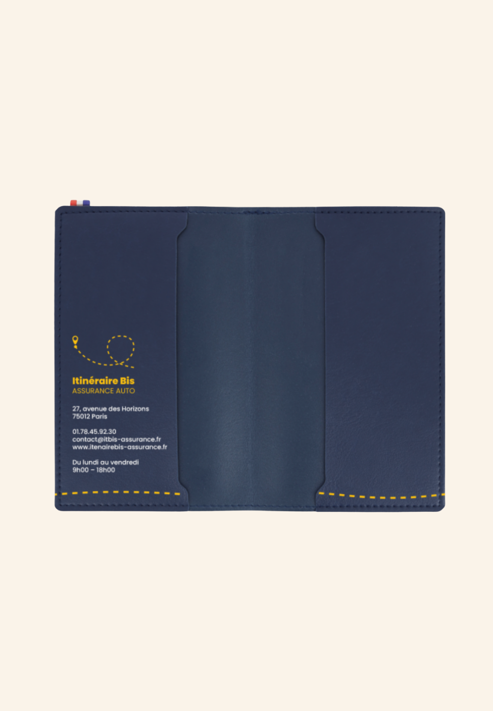 PORTE CARTE GRISE COUTURE