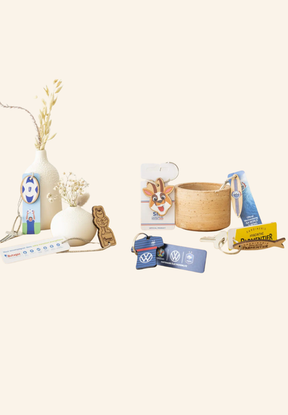 Porte-clés en bois sur mesure anneau direct MILO
