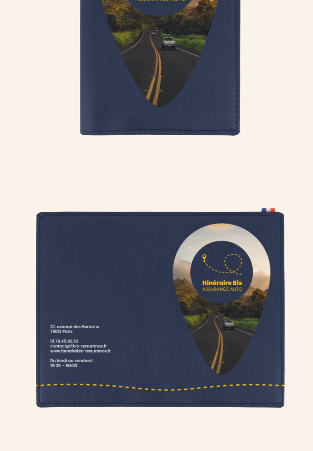PORTE CARTE GRISE COUTURE