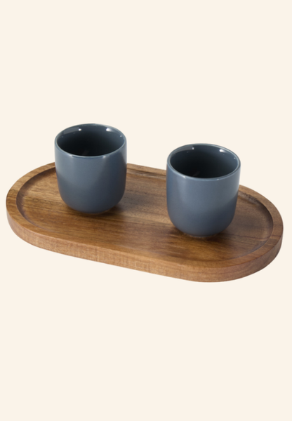 Plateau de service en bois acacia naturel