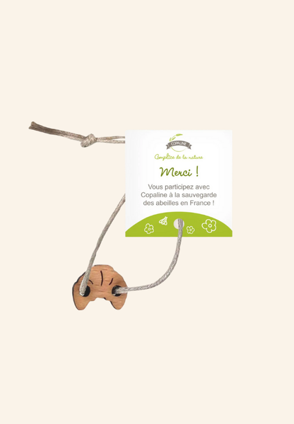 Mini bracelet solidaire en bois recyclé Maëlune