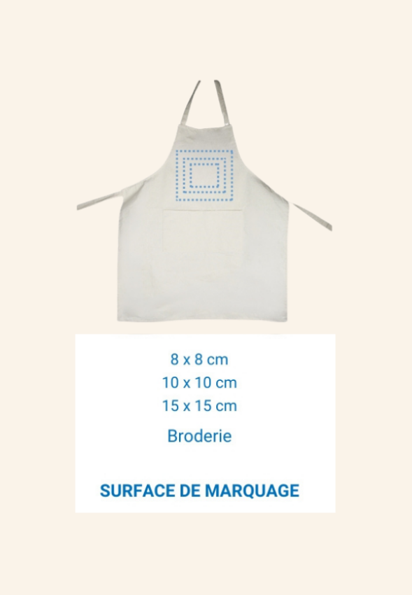 Tablier en coton naturel AUGUSTE personnalisé
