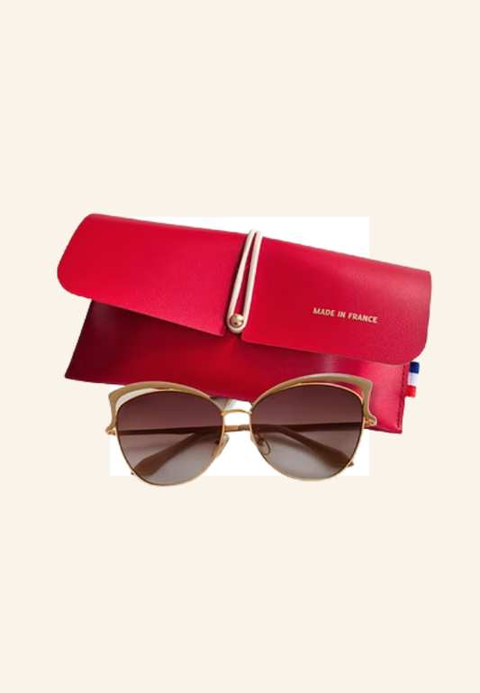 ETUI LUNETTES en cuir et latex naturel certifié à elastique samantha