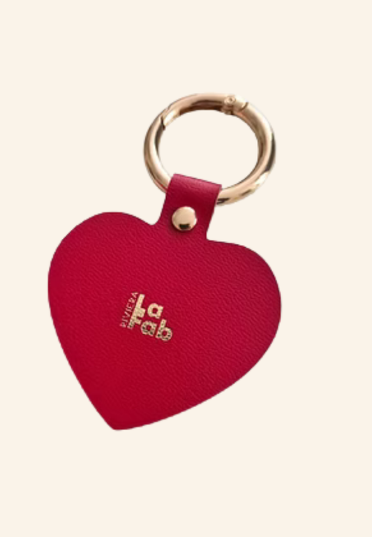 PORTE CLES COEUR en chute de cuir et latex naturel certifié mona