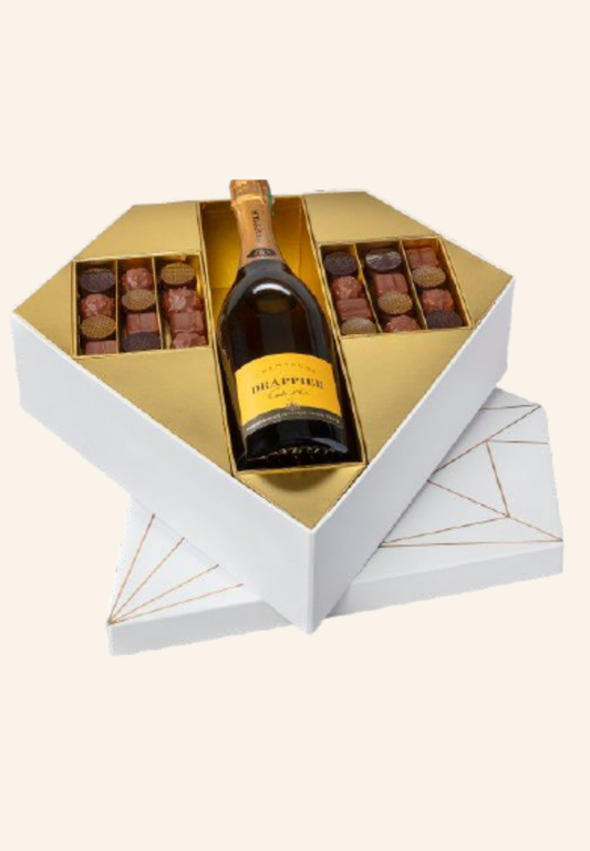 COFFRET DIAMANT CHOCOLATS & CHAMPAGNE