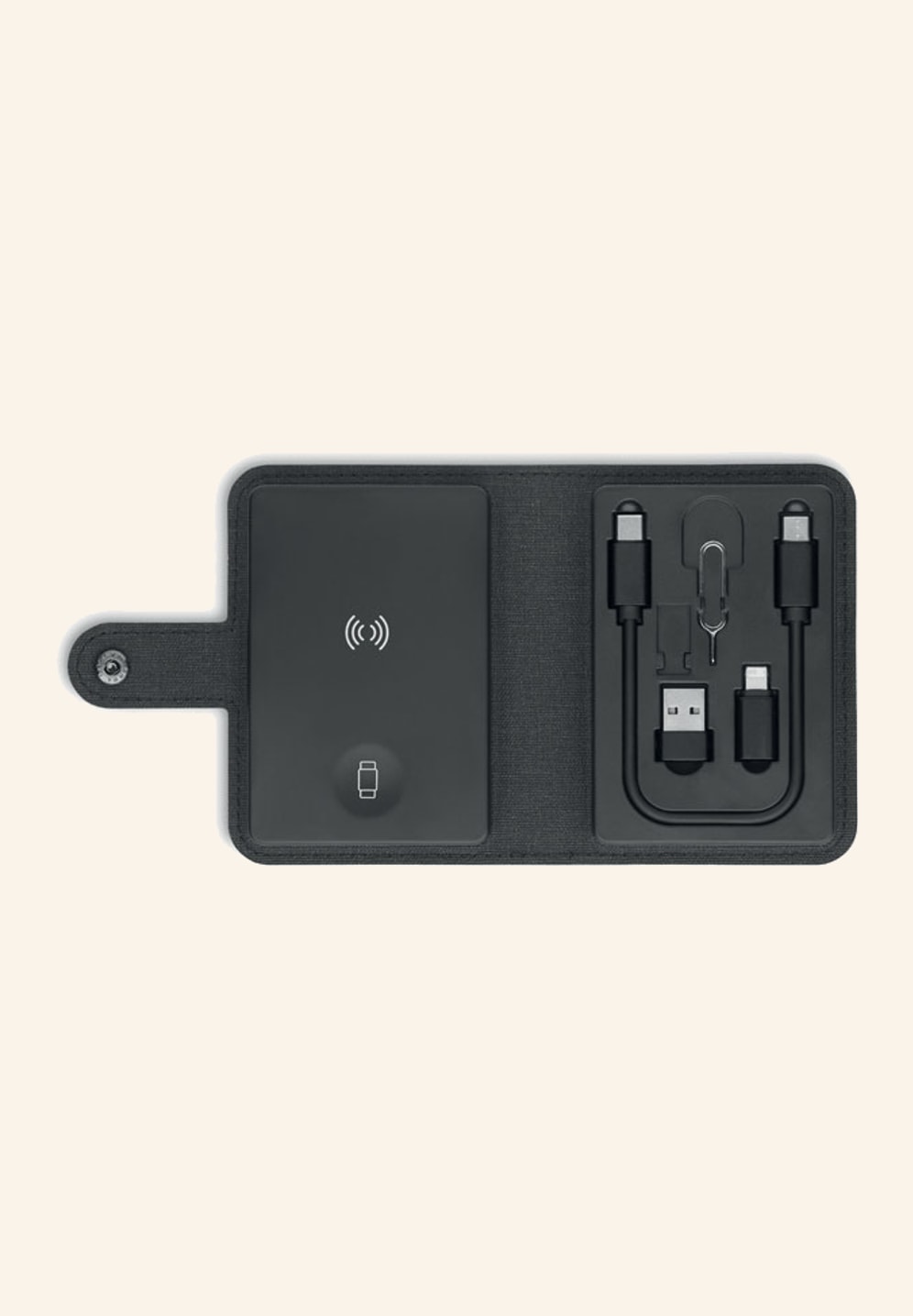 Chargeur ouvert avec le câble 4 en 1 déroulé