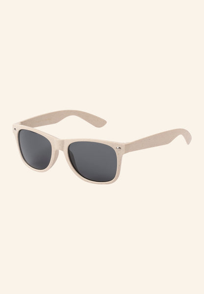 Lunettes de soleil personnalisées en fibre de bambou, vues de face